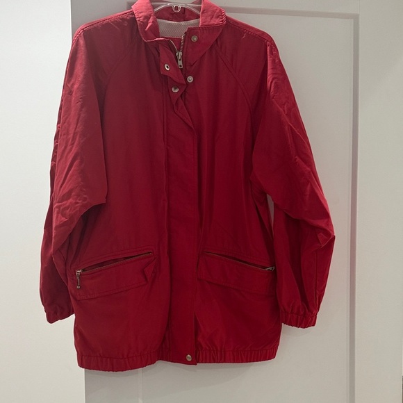 Women's Red Rain/Wind Jacket - Picture 1 of 6